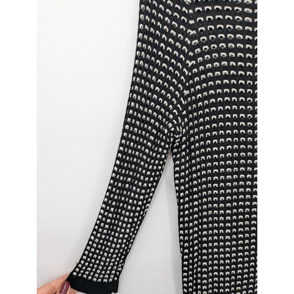 Talbots Open Knit Cardigan Women Size X Button Down Geometric Academia Capsule - Picture 3 of 7